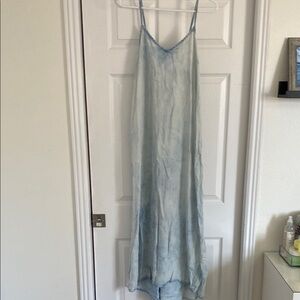GAP Tie-Dye Chambray Spaghetti Strap Dress